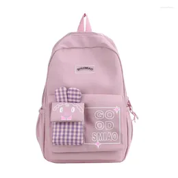 School Bags Fashion Simple Schoolbag Female Students Small Group Cute Backpack High Cartoon Shoulder Bag Mochila Escolar