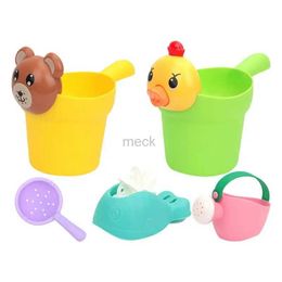 Sand Play Water Fun Bath Toys Set Summer Bathroom Beach Sand Water Toys Silicone Shampoo Cup Baby Shower Set For Kids Toys And Games Accessories 240321
