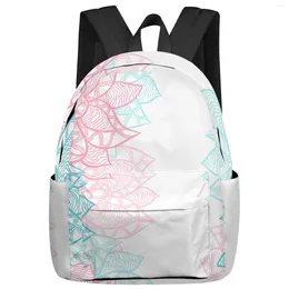 Backpack Texture Flower Line Overlay Student School Bags Laptop Custom For Men Women Female Travel Mochila