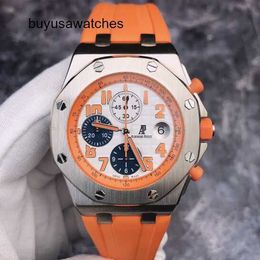 Leisure Wristwatch AP Wrist Watch Royal Oak Offshore Series 26217BC Chronograph Men's Vip Limited To 12 Pieces Of 18K White Gold Material