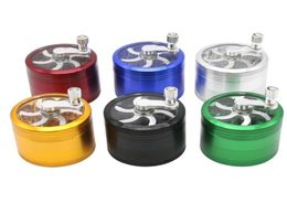 Accessories tobacco grinder 50mm 4 layers Zicn alloy hand crank grinders metal for herbs herbal for Towel GG05307507373