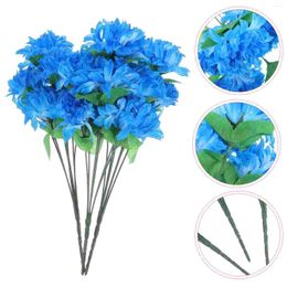 Decorative Flowers Bundle Cemetery Bouquet Fake Flower Chrysanthemum Decor Outdoor Plastic Tomb Decoration For Grave