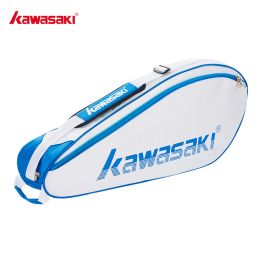 Bags Kawasaki Single Shoulder Racquet Sports Badminton Bags (for 3 Rackets) Unisex Tennis Bag Portable Sports Bag KBB8350