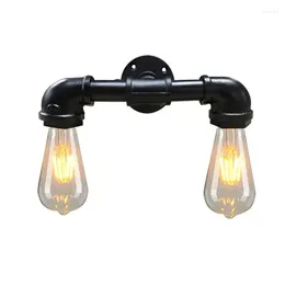 Wall Lamp Industrial Style Craft Background Indoor Iron Warehouse Corridor Double-Headed Pipe