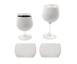 Sublimation Blanks Wine Glass Sleeve Neoprene Wine Glass Insulator Cover Drink Holder Sublimation Ornaments Supplies for Party Kit3940850