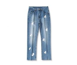 original Design Jeans European and American Embroidered Medal Micro-stretch Jean Trendy Men Pant blue motorcycle rock revival joggers true religions1166919