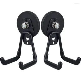 Hooks 2PCS Strong Magnetic Hook Heavy Duty Magnet Skateboard Non-slip Bike Storage Ladder Gardening Tools