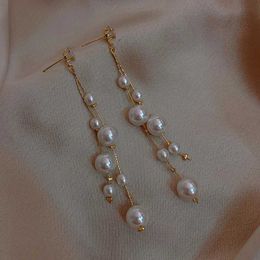 Ohrringe 2020 neue klassische elegante Größe Perlenquaste Damen Ohrringe Party Promi-Stil sexy baumelnde Ohrringe Mädchen ungewöhnliche Ohrringe 230831