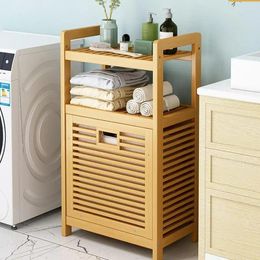 Laundry Bags Bathroom Organisation Rack Hamper With Shelf Dirty Clothes Multiple Layers Large Capacity For Sweaters Jeans