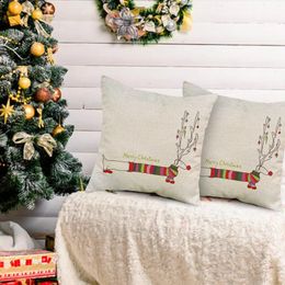 Pillow Dog Case Christmas Square Cover Home Furnishing Suitable For Sofa Decorate