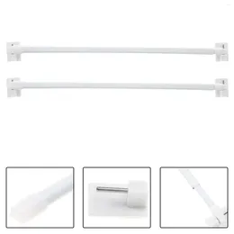 Shower Curtains 2 Pcs Window Screen Rod Adjustable Extendable Spring Curtain Plastic Rods No Drilling