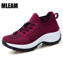 Shoes Women Sneakers Walking Outdoor Fashion Sock Shoes Women Shake Shoes Casual Breathable Sneakers Ladies Platform NonSlip Trainers