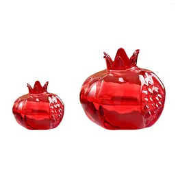 Vases Pomegranate Shaped Flower Vase Desk Organiser Glass Hydroponic Plant Pot