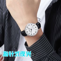 Teenage Electronic Watch for Men, High Neutral, Ultra-thin, Middle School Students, Trendy, Simple, Waterproof, Luminous Quartz