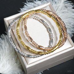 Bangle Chic Elegant Style Gold Color Stainless Steel Droplet Beaded Bracelet For Women Ins Simple Fashion Party Wear Wrist Jewelry Gift