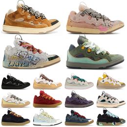 Designer 90s Curb Sneakers Shoes Lanvinics Lanvinlities Leather Skate Low Top Trainers Men Women Lace-Up Rubber Nappa Extraordinary Flat Platform Scarpe Schuhe