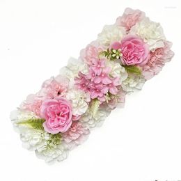 Decorative Flowers Wedding Decoration 50 20cm Artificial Flower For BabyShow Decor Wall Panel Christmas Home Backdrop Flores Artificiales