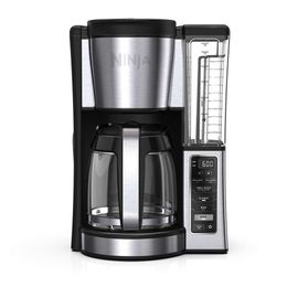 Ninja 12 Cup Programmable Coffee Hine, 2 Styles, Adjustable Heating Plate, 60 Ounce Water Tank, Delayed Brewing - Black/stainless Steel