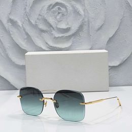 Fashion Rimless Sunglasses 2024 Women Men Vintage Brand Design Gradient Lenses Outdoor Protection Classic Retro UV400