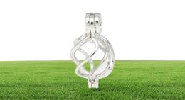 18KGP ed Cage Locket Sterling Silver Pearl Crystal Gem Bead Cage Pendant Mounting for DIY Fashion Jewellery Charms P338455986