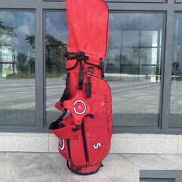 Golf Bags Clubs Red White Stand Large Diameter And Capacity Waterproof Material Contact Us To View Pictures With Drop Delivery Sports Otfmu