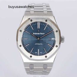 Leisure Wristwatch AP Wrist Watch 15400ST Royal Oak Offshore Series Precision Steel Blue Plate Calendar Display Automatic Mechanical Mens Watch Watch Set