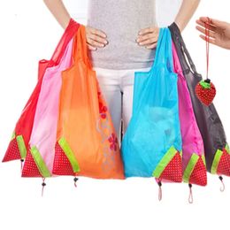 Storage Strawberry Grapes Shape Pineapple Handbag Foldable Shopping Bags Reusable Folding Grocery Nylon Large Bag 0619