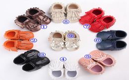 2016 pu leather baby moccasins suede leather baby moccs baby fringe boots girls 2layer fringe tassel moccs2694427