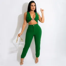 Women's Two Piece Pants WUHE Casual Solid Set Sleeve Roll Mini T-shirt And Legging Fitness Yoga Outfit Tracksuit Streetwear