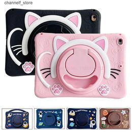 Tablet PC Cases Bags 360 Rotating Kids Case For Samsung Galaxy Tab A8 10.5 A 8.0 10.1 2019 Tablet Stand Cover For Tab A7 10.4 S6 Lite P610 T220 CaseY240321Y240321