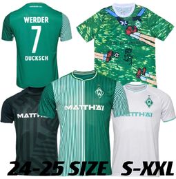 2023 2024 2025 Werder Bremen SPECIAL SOCCER JERSEY Marvin Ducksch Leonardo Bittencourt BLACK GREEN 23 FRIEDL PIEPER FOOTBALL SHIRTS TOP THAILAND QUALITY Size S-XXL