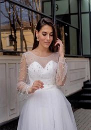 2022 A Line Sheer Dresses Sweetheart Exquisite Pearls Short knee Length Beach Evening Dresses Custom Made Beaded Bridal Gowns1903084