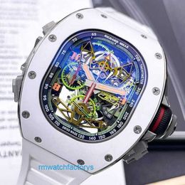 Famous Fancy Watch RM Wristwatch RM50-02 Series Acj Titanium Alloy Manual Double Tourbillon Chronograph