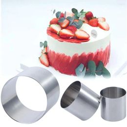 Baking Moulds 5/6/8/10CM Cake Ring Mould Round Shape Stainless Steel Reusable DIY Tool Mousse Circle Kitchen Gadget Pastry Accessories