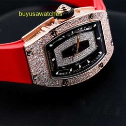 Diamond Sports Wrist Watch RM Wristwatch Womens Collection Rm07-01 New Snowflake Diamond 18k Rose Gold Set