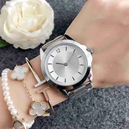 Fashion Brand Wrist Watch Men Women Style Steel Metal Band Quartz Luxury With Clock G 158