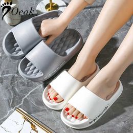 Slippers Women Men Trend New Summer Eva Soft Bottom Cloud Slides Light Beach Shoes Male Suitable Indoor And Outdoor Letter Shoe H240322