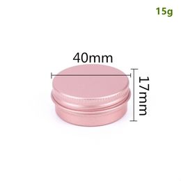 15ml Empty Metal Aluminium Tins Screw Top Round Candle Spice Face Cream Cans Seal Lid Rose Gold Sample Containers