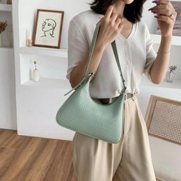 Totes Luxury Crocodile Pattern Design Women Shoulder Bag Ladies Fashion PU Leather Armpit Stone Female Daily Purse Handbag