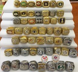 57Pcs 1966 To 2023 American Football Super Bowl Team Champions Championship Ring Souvenir Men Fan Souvenir Gift Wholesale 2024