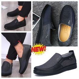 Shoes GAI sneakers sport Cloth Shoes Men Single Business Classic Top Shoes Casual Soft Sole Slipper Flat Leather Mens Shoes Black comforts softs size 38-50