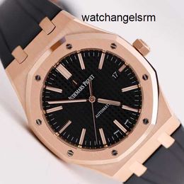 Designer AP Wristwatch Epic Royal Oak Series 15400OR Mens Watch Rose Gold Automatic Mechanical Swiss Famous Watch Luxury Sports Watch with a Diameter of 41mm