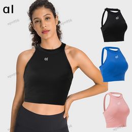 AL0 Yoga Soft Top Bra Tank align Women Sports Bras Medium Seamless Delight High Neck Vest on-trend Longline Silhouette Sleek Back Lounge designer lingerie gym al