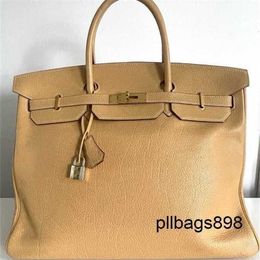 Cow Leather Totes Handbag 40cm Bag Hac 40 Handmade Top Quality Togo Leather Quality Genuine Large Handbag Handsewn with Logo Sliver Hardware qq J2V69V0X