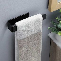 Towel Rings Bathroom Wall Hanging Towel Bars Shelf Robe Hook Hanger Towel Rail Bar Rack Tissue Paper Holder Self Adhesive Hand Towel Rack 240321