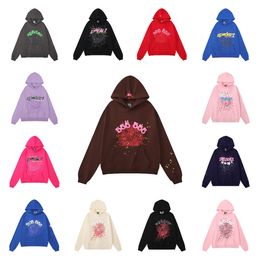 Mens Hoodie Spider Grey 555555 Pullover Womens Hoody Embroidered Red Young Thug Web Sweatshirt Joggers Luxury