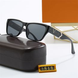 Square black frame Sunglasses Women Designer For Man Women SunGlasses Classic Vintage Outdoor Oculos Sun glasses L with box