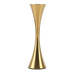 Vases Artistic Mini Stainless Steel Vase Gold Dry Floral Round Mouth Small Bud Dried Flower Decorative For Home Living Room