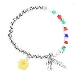 Charm Bracelets Elastic Cord Flower Bangle Party Jewelry Friendship Wristbands