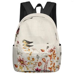 Backpack Thanksgiving Autumn Plants Wildflowers Student School Bags Laptop Custom For Men Women Female Travel Mochila